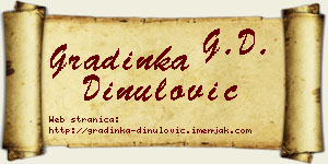 Gradinka Dinulović vizit kartica